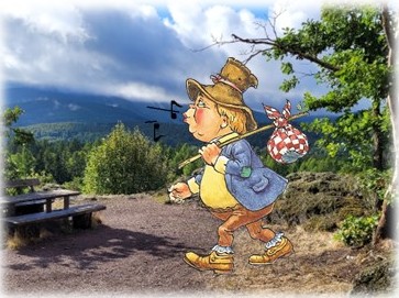 Wanderer bei Winterstein