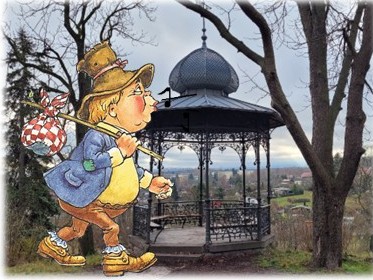 Wanderer am Müller-Tempel