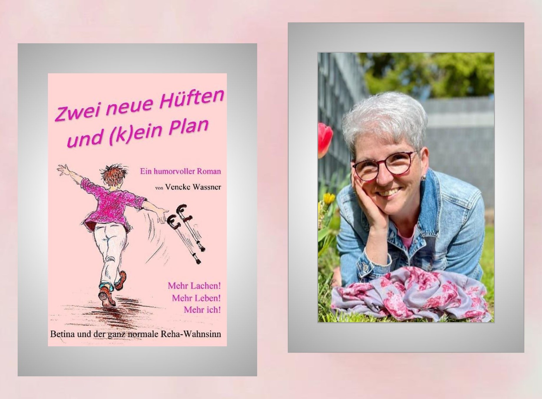 Autorin mit Buch