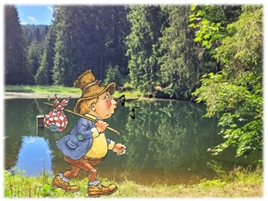 Wanderer am See