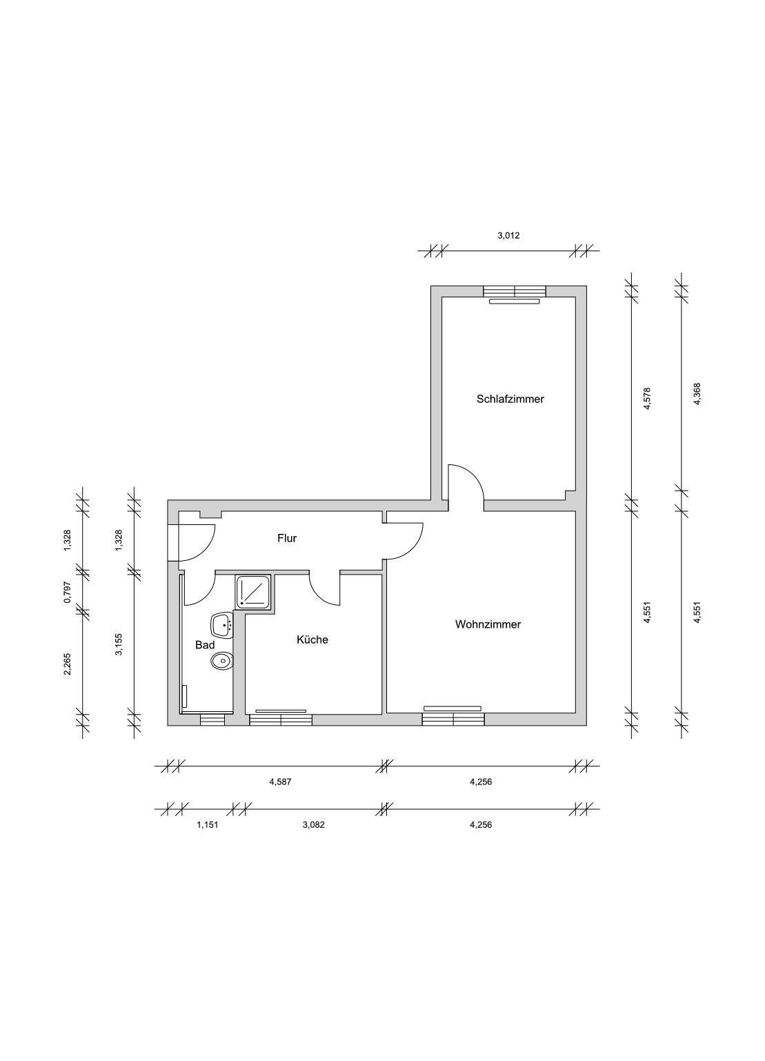 2-Raum-Wohnung in Gotha - 3404/1/8038 - BGG